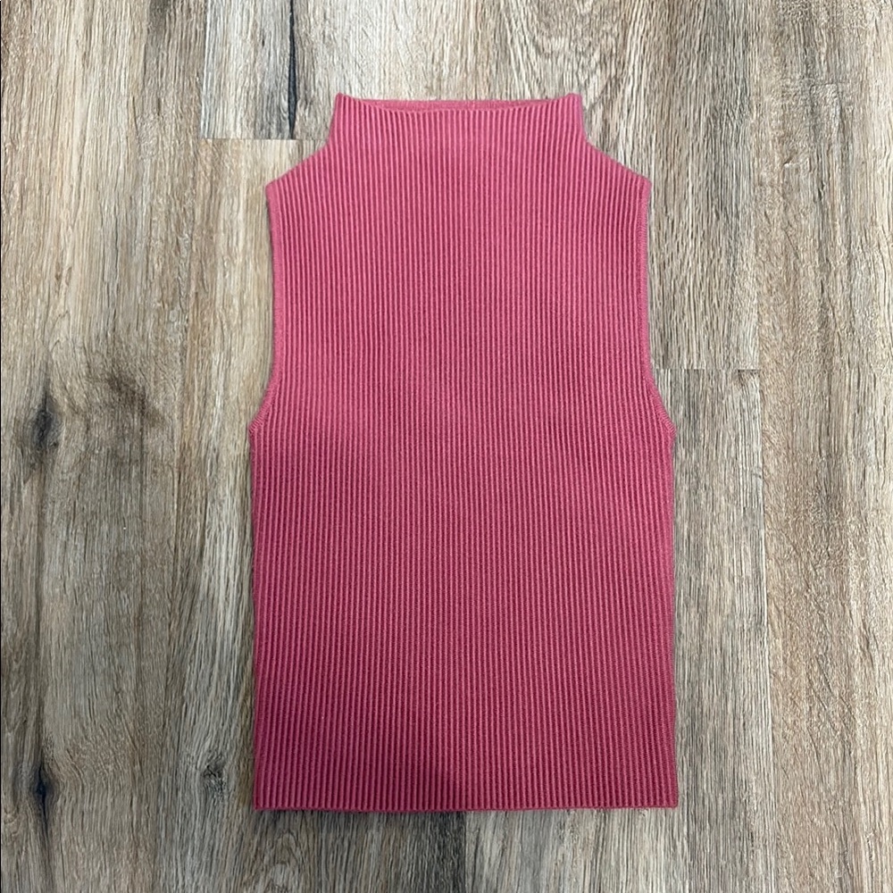 Abound Pink Ribbed Sleeveless Tank Top